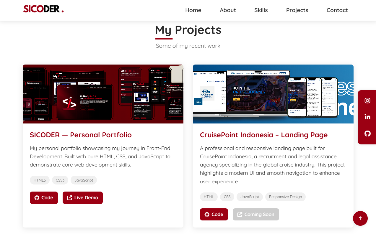 Projects Section